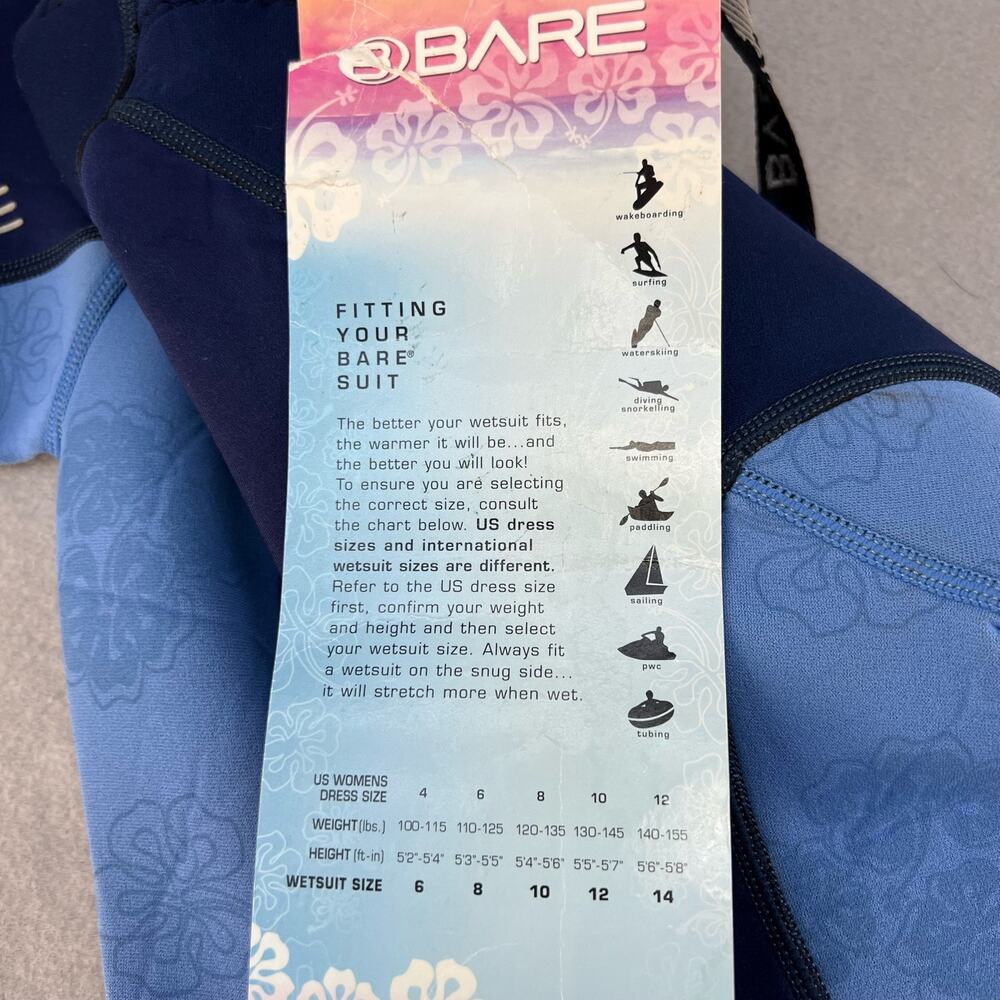 Women’s Shorty Wetsuit - Navy/Light Blue - Picture 16 of 16
